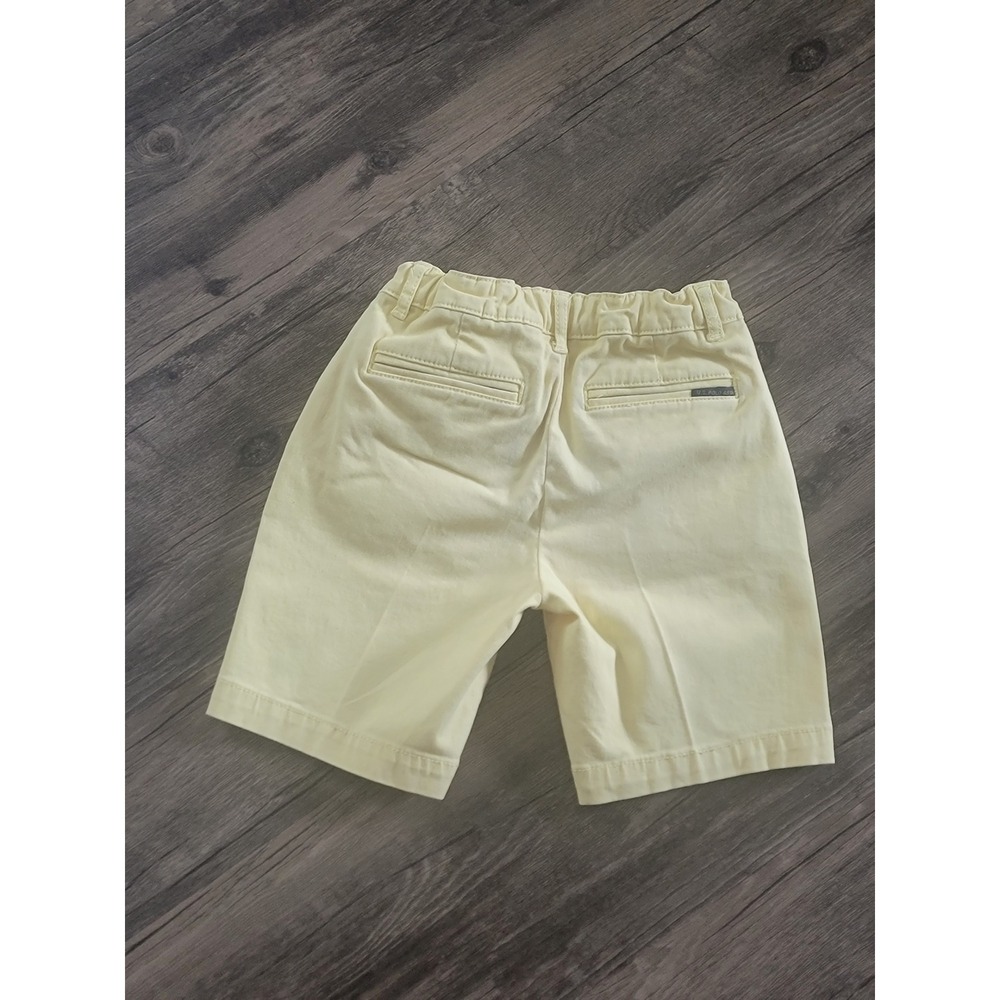 US Polo Assn Boys Pale Yellow Chino Shorts Size 6 Elastic Back